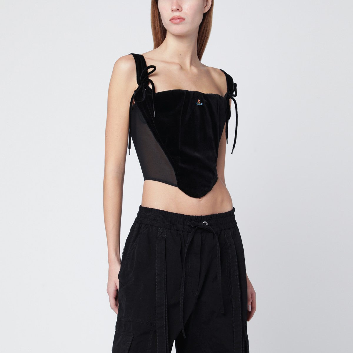 Vivienne Westwood Black velvet Puppy corset